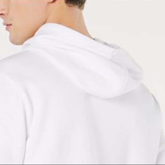 Levis Logo Fleece Hoodie White Sweater Long Sleeve - Picture 4 of 4